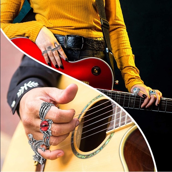 Vintage-Style Punk Filigree Wrap Around Leaf Silver Alloy Adjustable Ring H231 - Picture 8 of 16